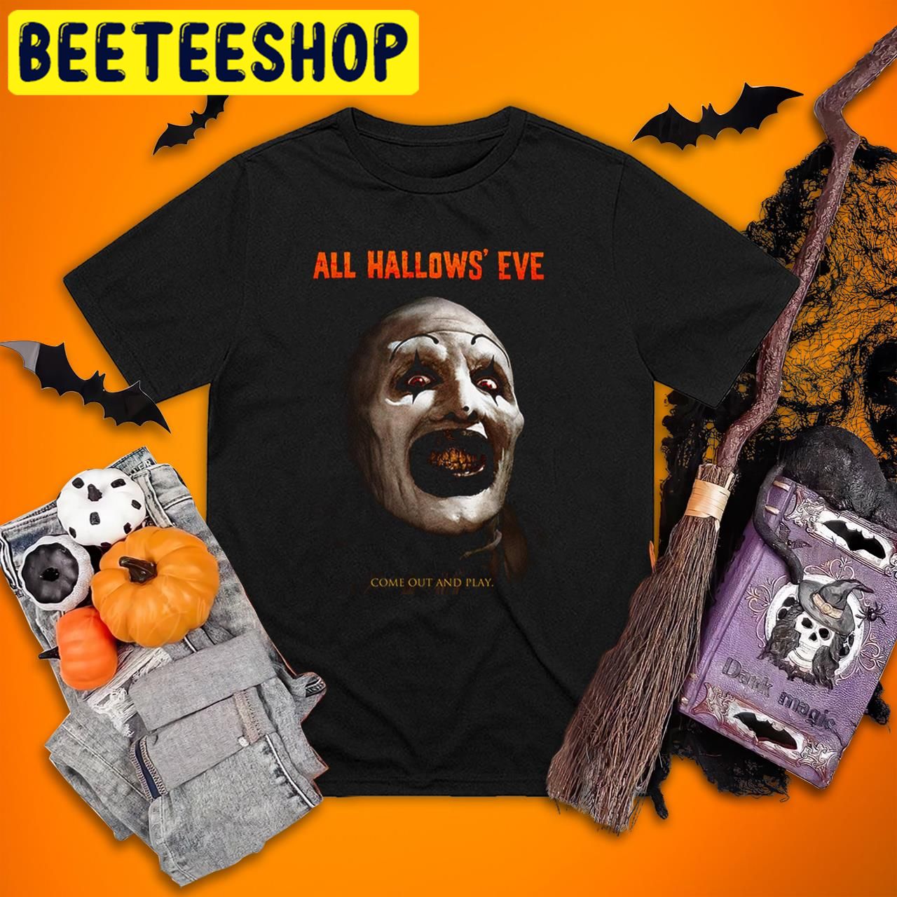 All Hallow’s Eve Terrifier Art The Clown Horror Film Limited Edition Halloween Trending Unisex T-Shirt