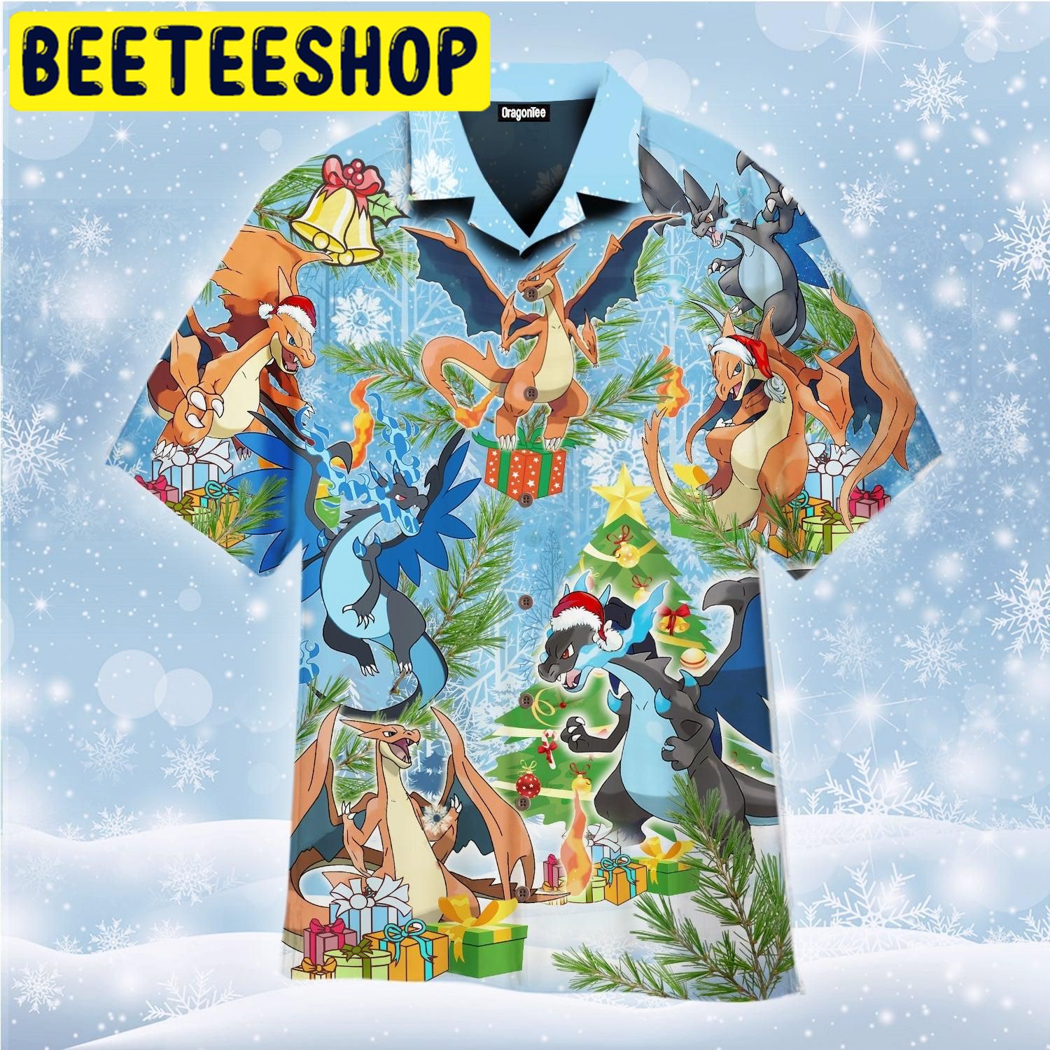 All I Want For Christmas Is Charizard Hawaiian Shirt