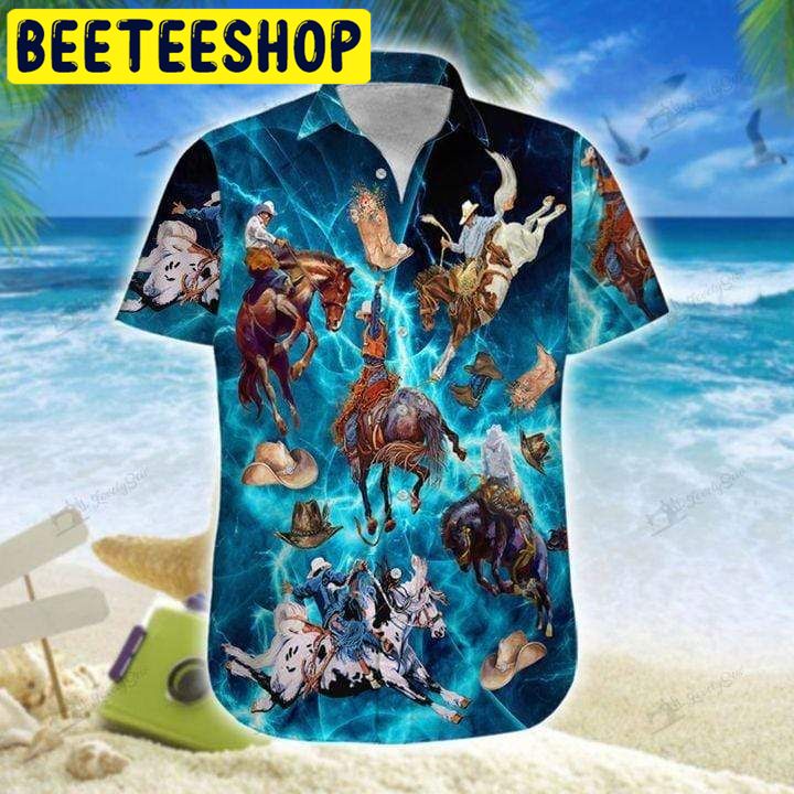 Amazing Blue Horse Hawaiian Shirt