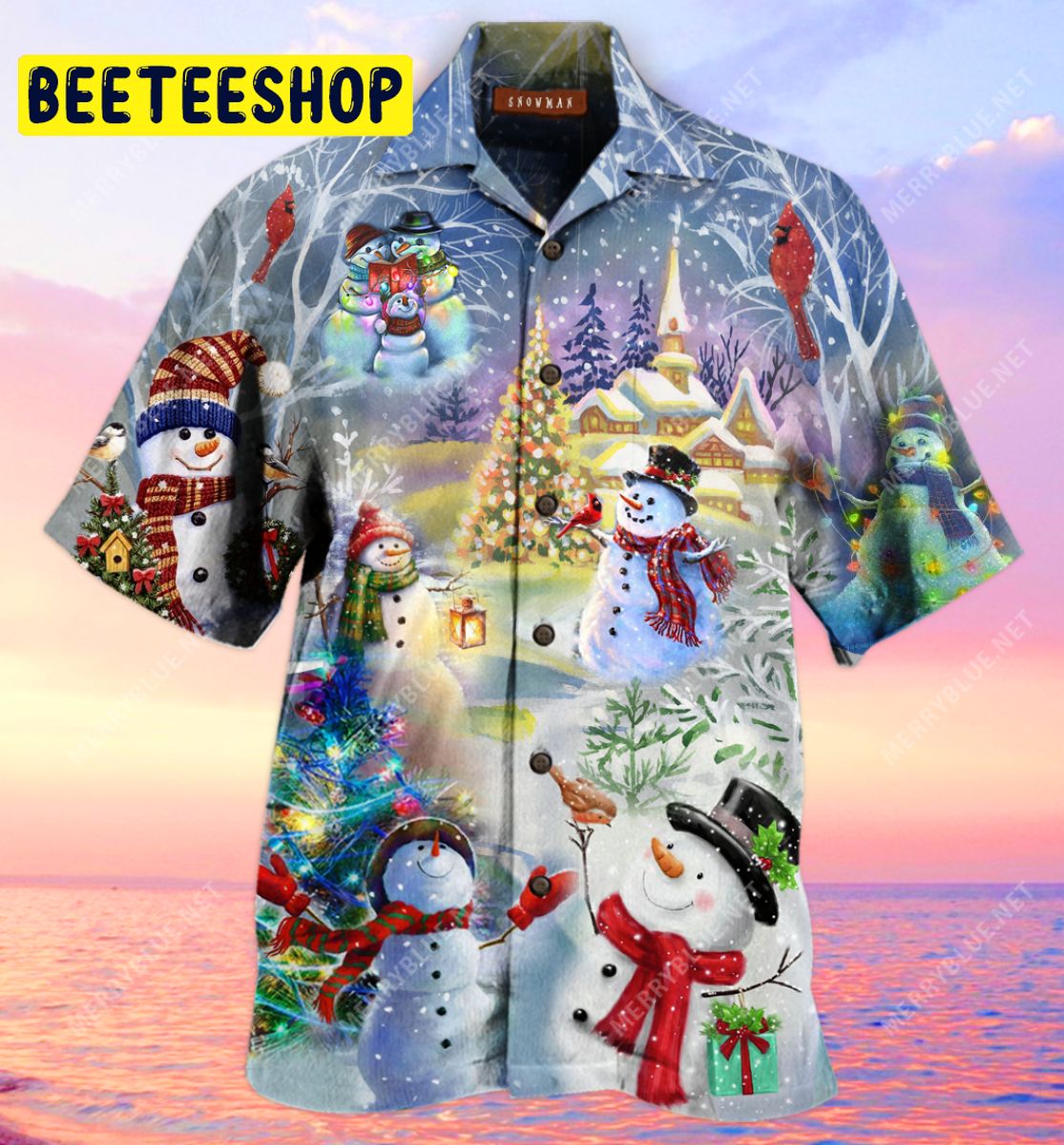 Amazing Christmas Snowman Unisex Trending Hawaiian Shirt