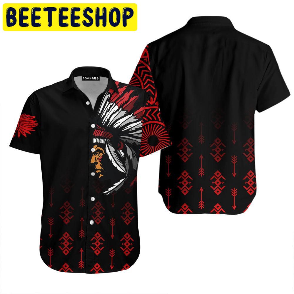 Amazing Native American Hawaiian Shirt  9123