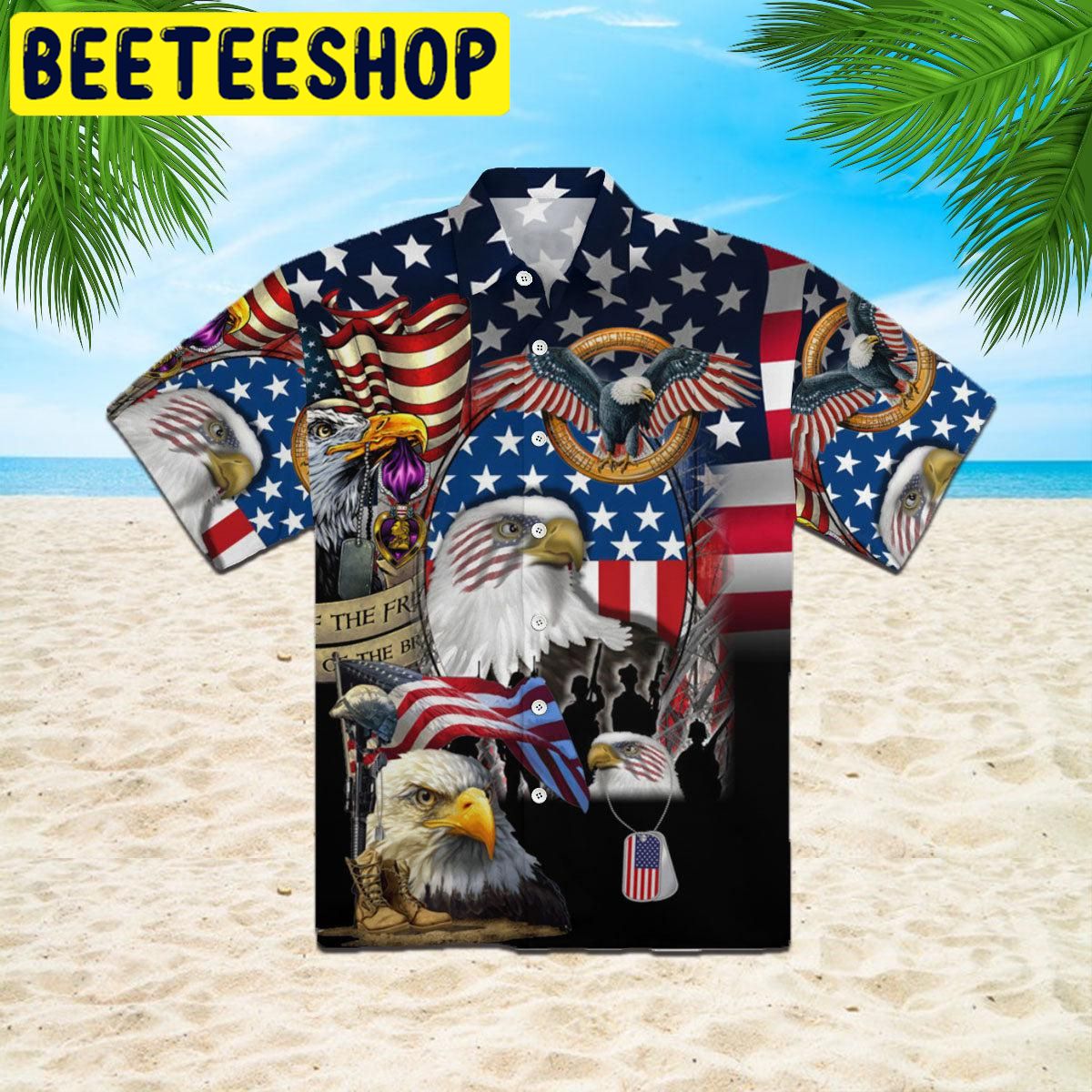 Amazing Patriotic Eagle Hawaiian Shirt - Beeteeshop