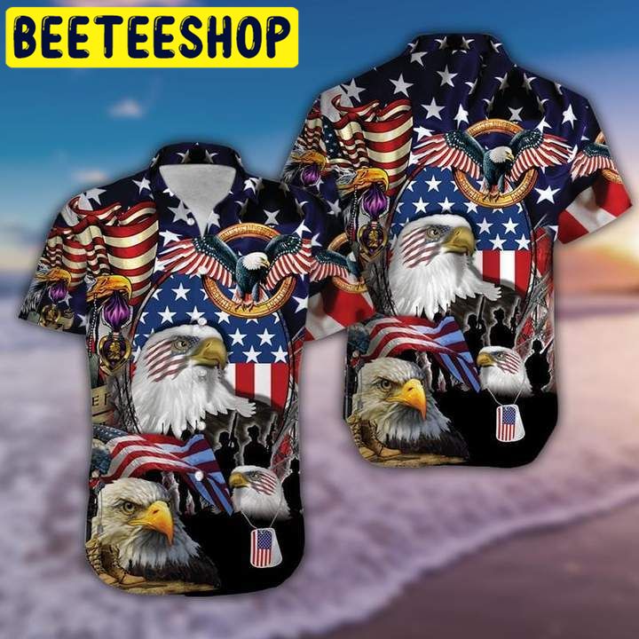 Amazing Patriotic Eagle Hawaiian Shirt