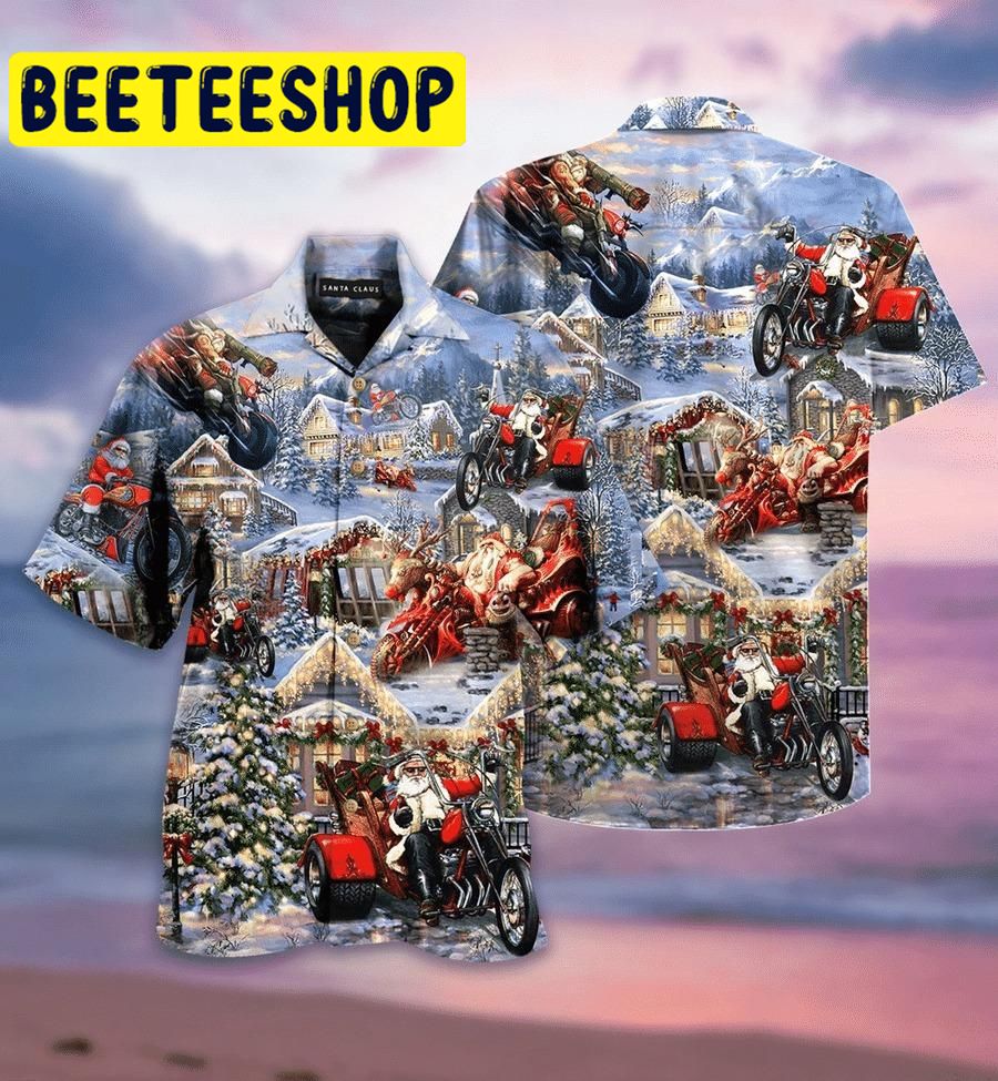 Amazing Santa Biker Hawaiian Shirt