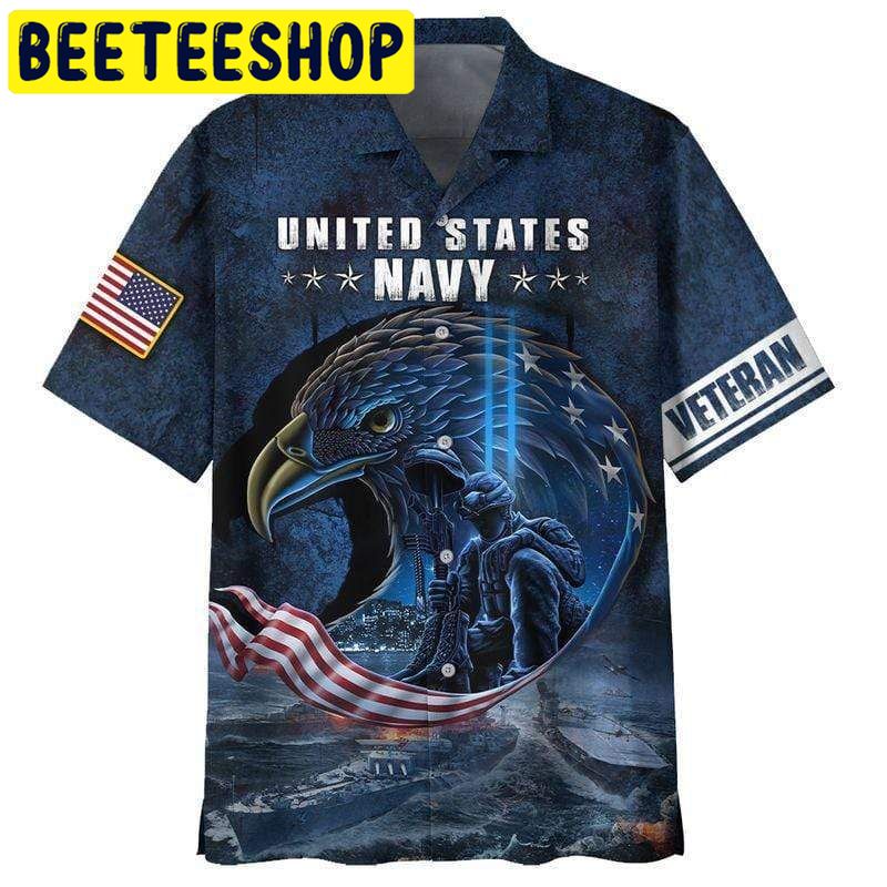 Amazing US Navy Veteran Eagle Hawaiian Shirt