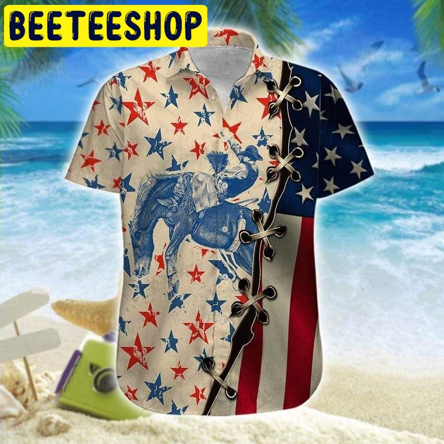 America Bareback Bronc Hawaiian Shirt