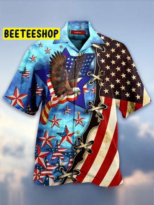 America Flag 3D Trending Hawaiian Shirt