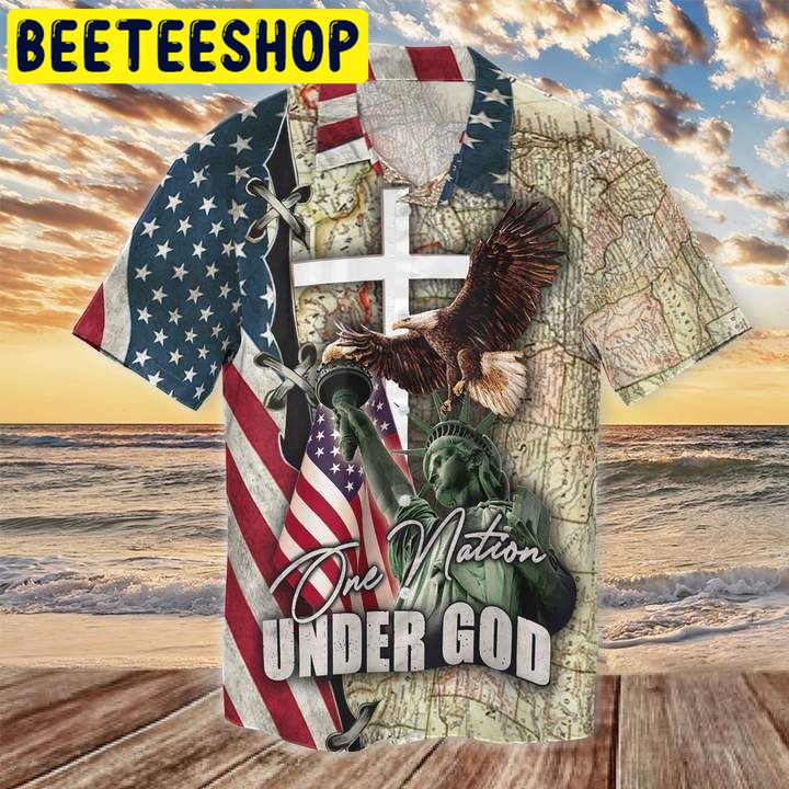 America Liberty One Nation Under God Hawaiian Shirt