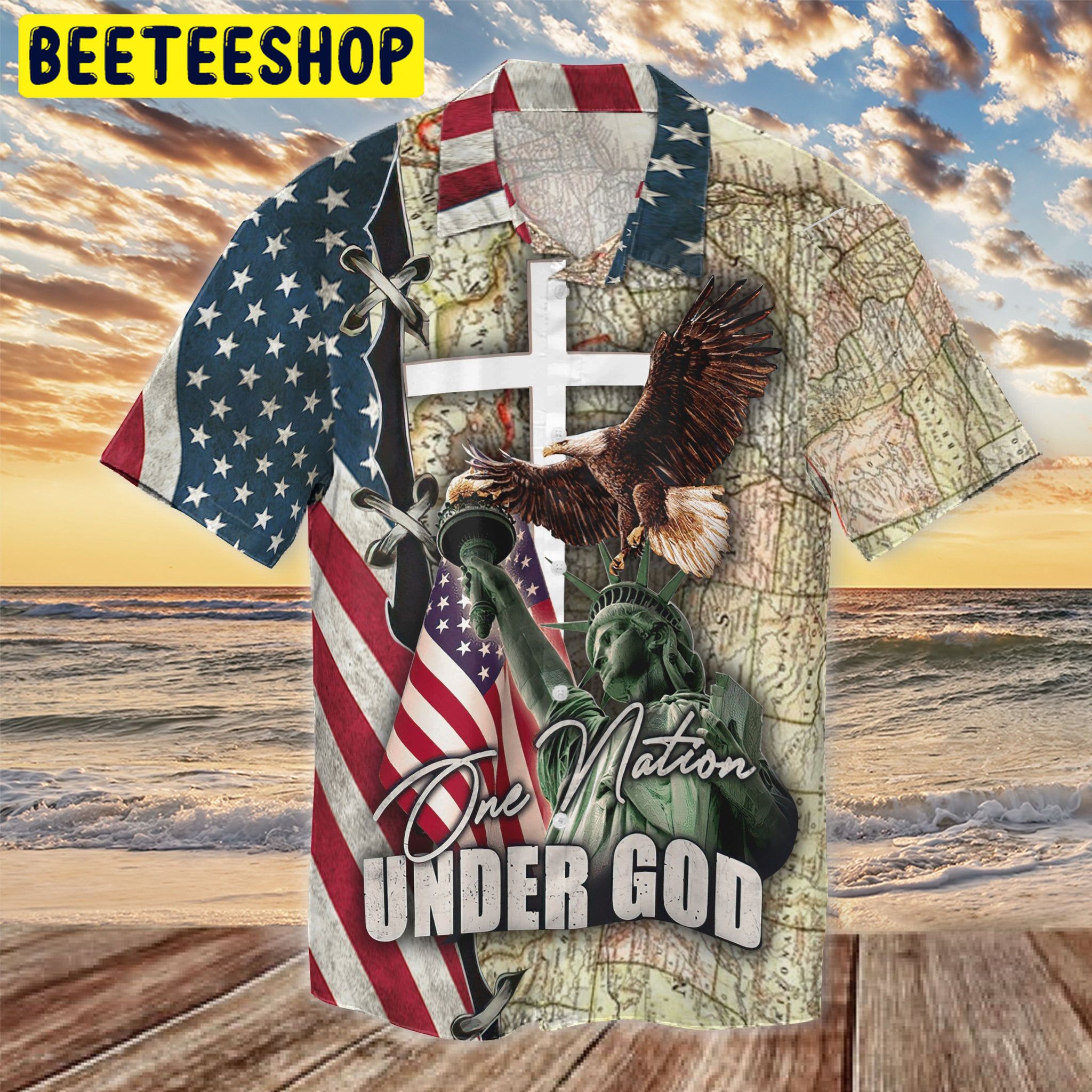 America One Nation Under God Trending Hawaiian Shirt