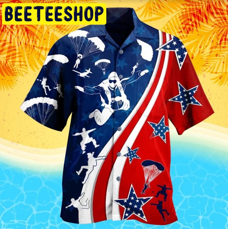 American Parachute Jump Hawaiian Shirt