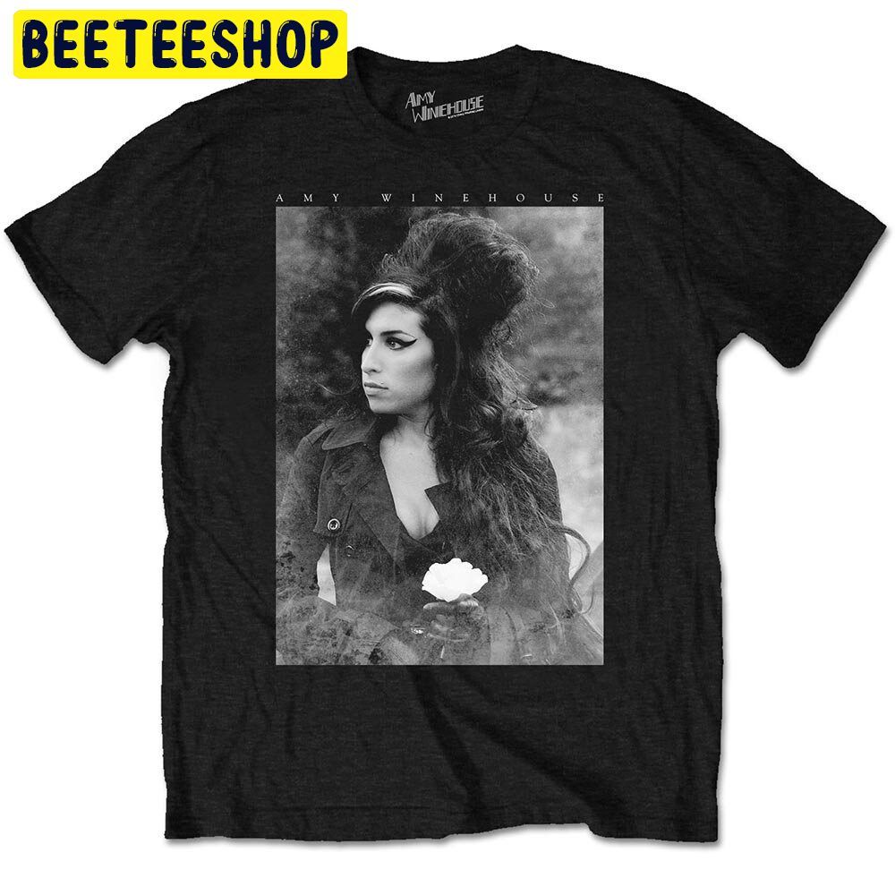 Amy Winehouse Flower Portrait Rock Trending Unisex Shirt