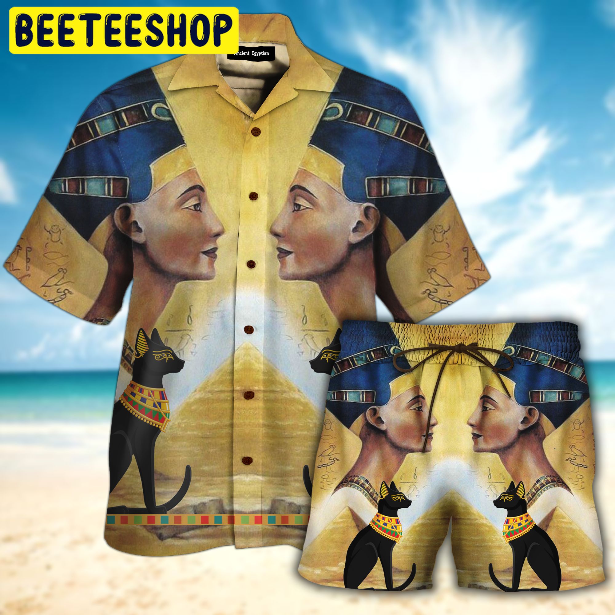 Ancient Egyptian 3D All Over Printed Trending Hawaiian Shirt And Short