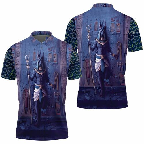 Anubis Egypt Pharaoh 3D All Over Print Polo Shirt