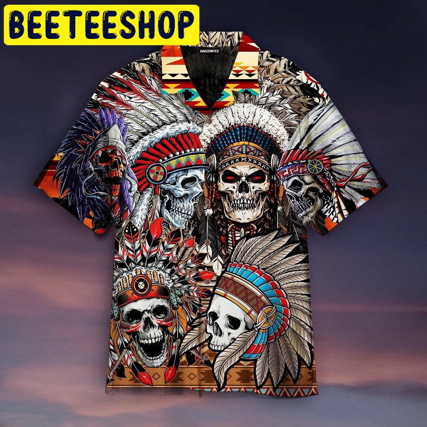 Apache Skull Be Strong When You Are Weak Hawaiian Shirt