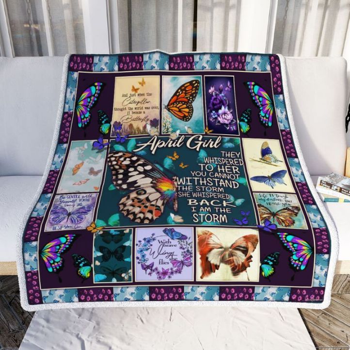 April Girl Butterfly Comfy Sofa Throw Blanket