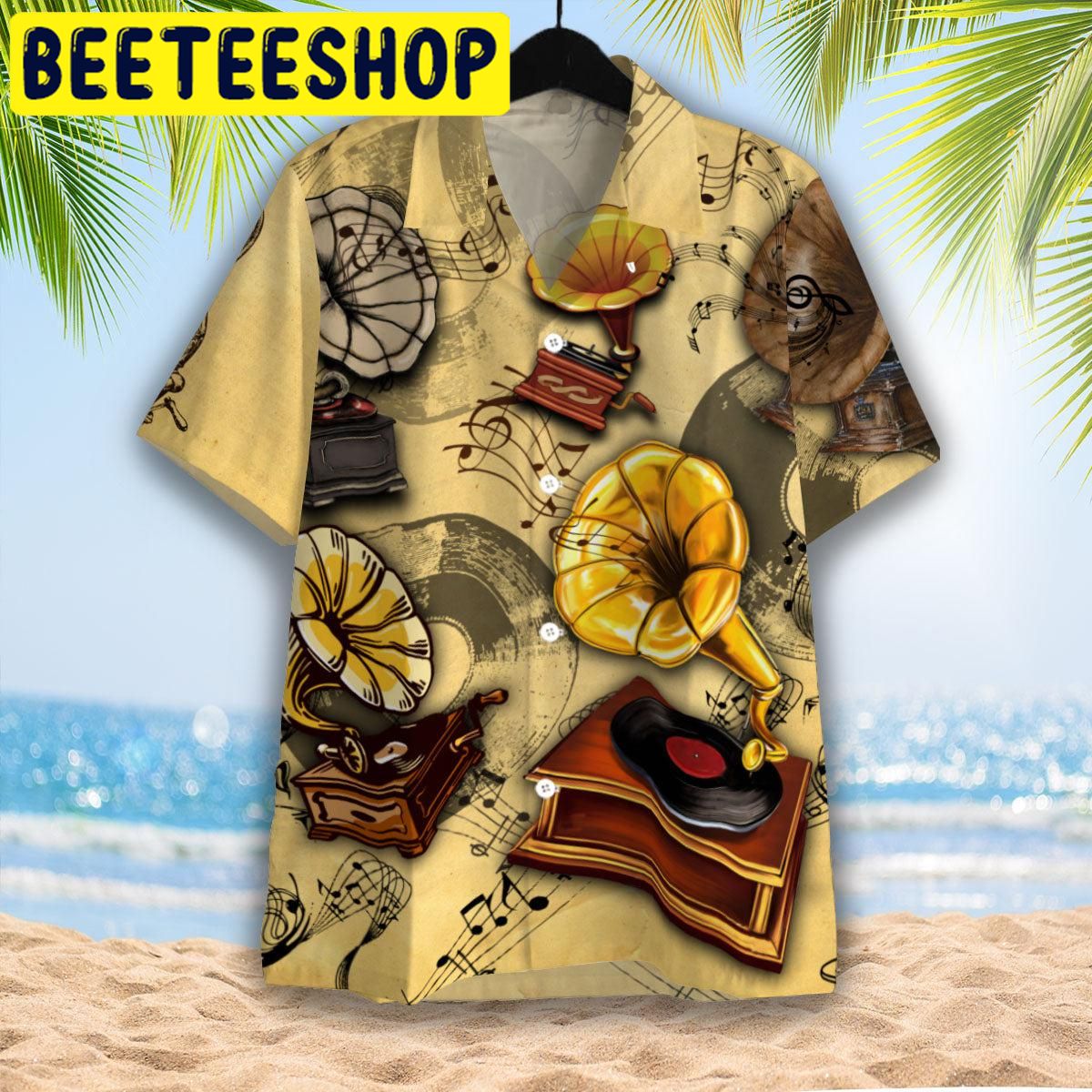 Art  All About Gramophone Vinyl Records Hawaiian Shirt