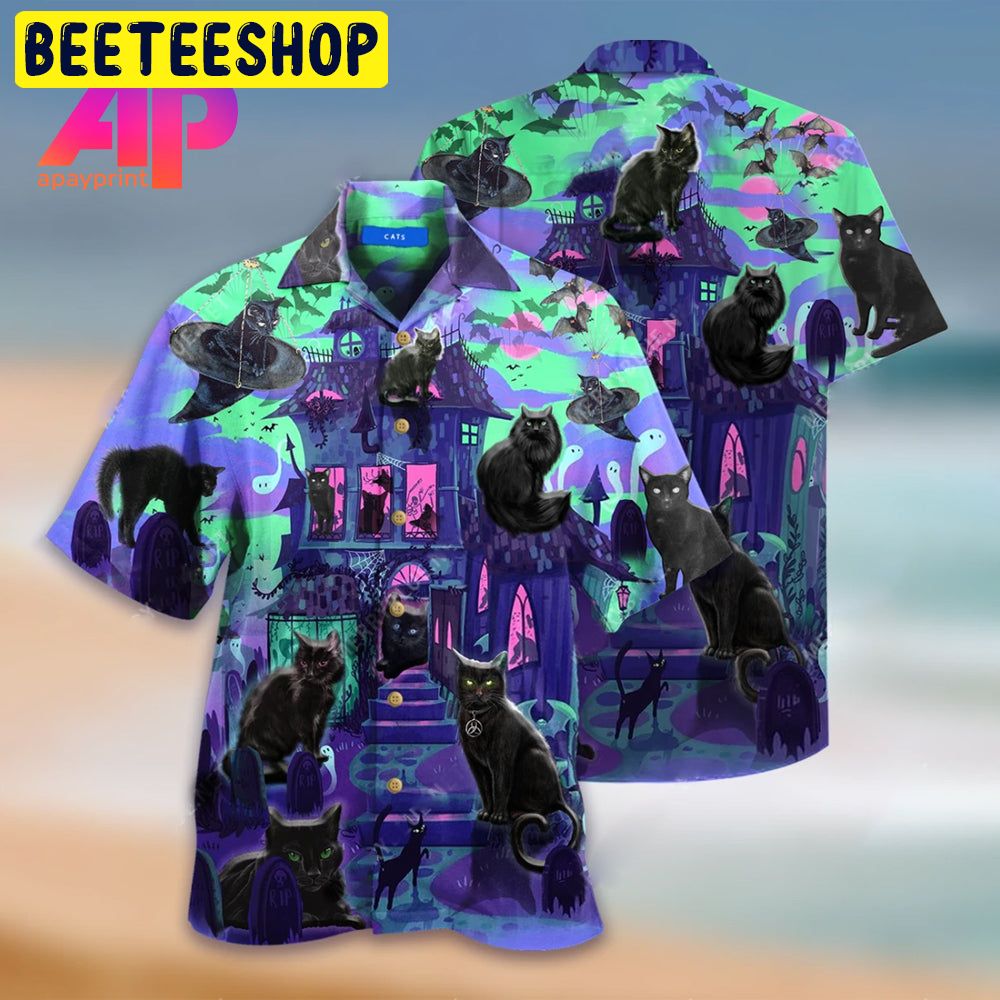 Art Black Cat Trending Hawaiian Shirt