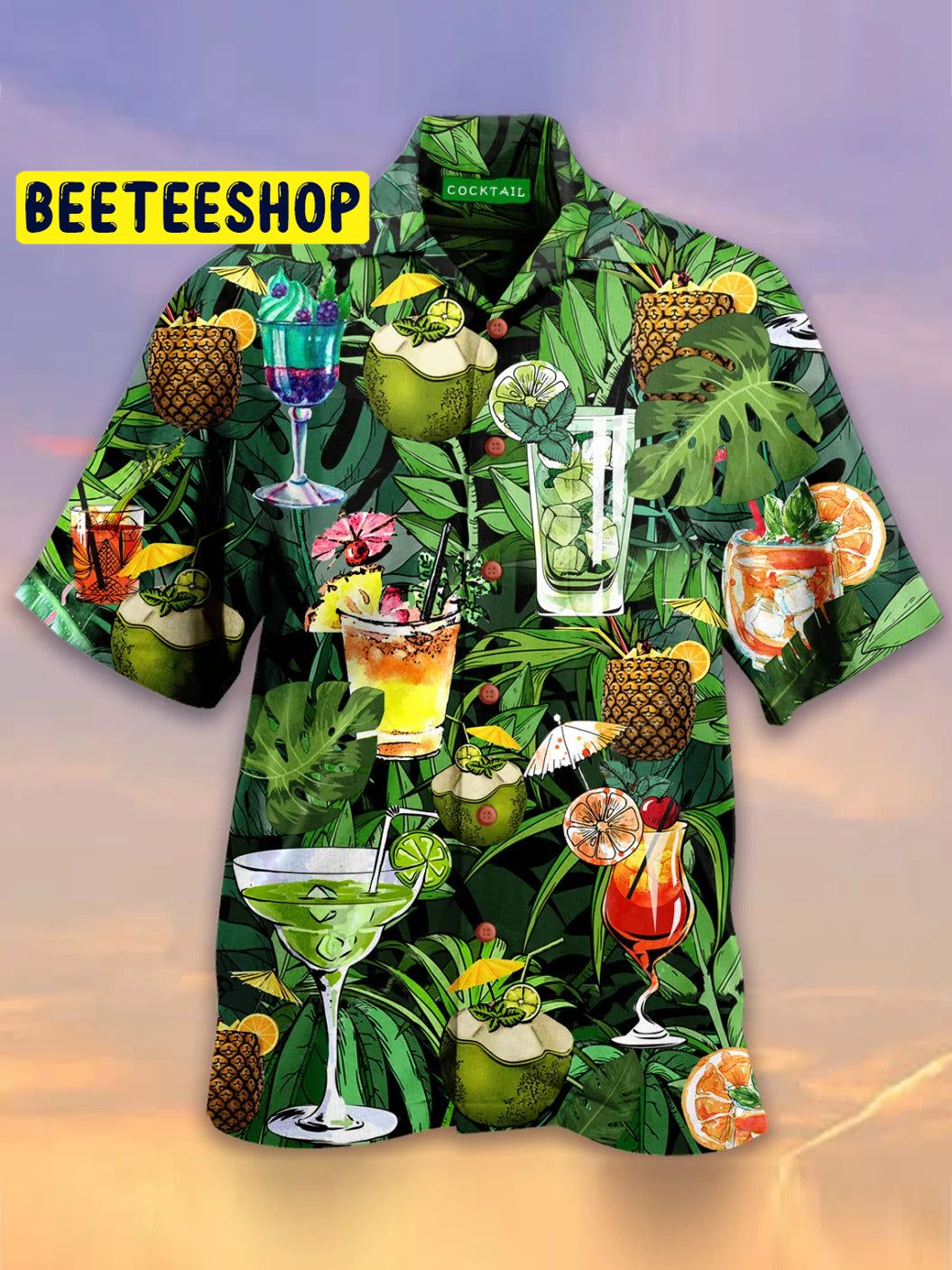 Art Cocktail 3D All Over Printed Trending Hawaiian Shirt