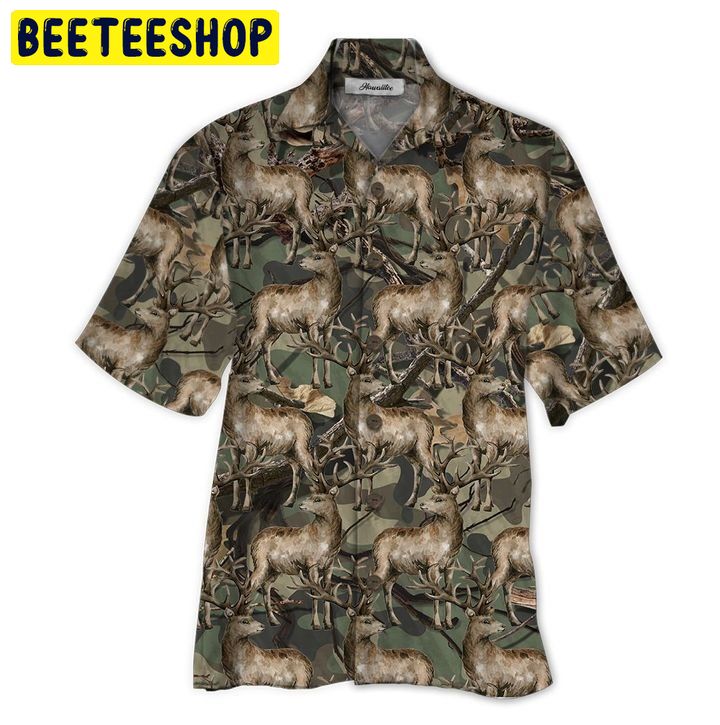 Art Deer 3D All Over Printed Trending Hawaiian Shirt