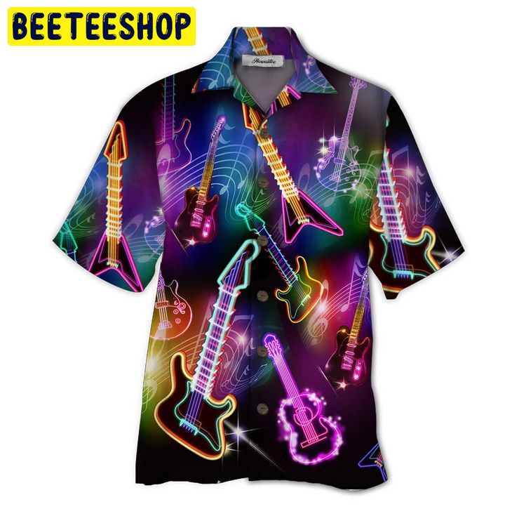 Art Guitar 3D All Over Printed Trending Hawaiian Shirt