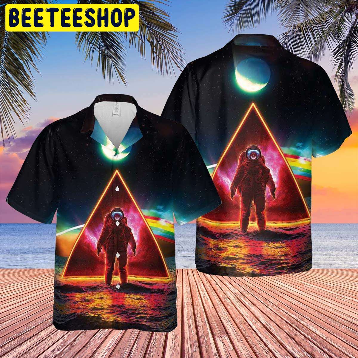 Astronaut Dark Side Of The Moon Pink Floyd Hawaiian Shirt