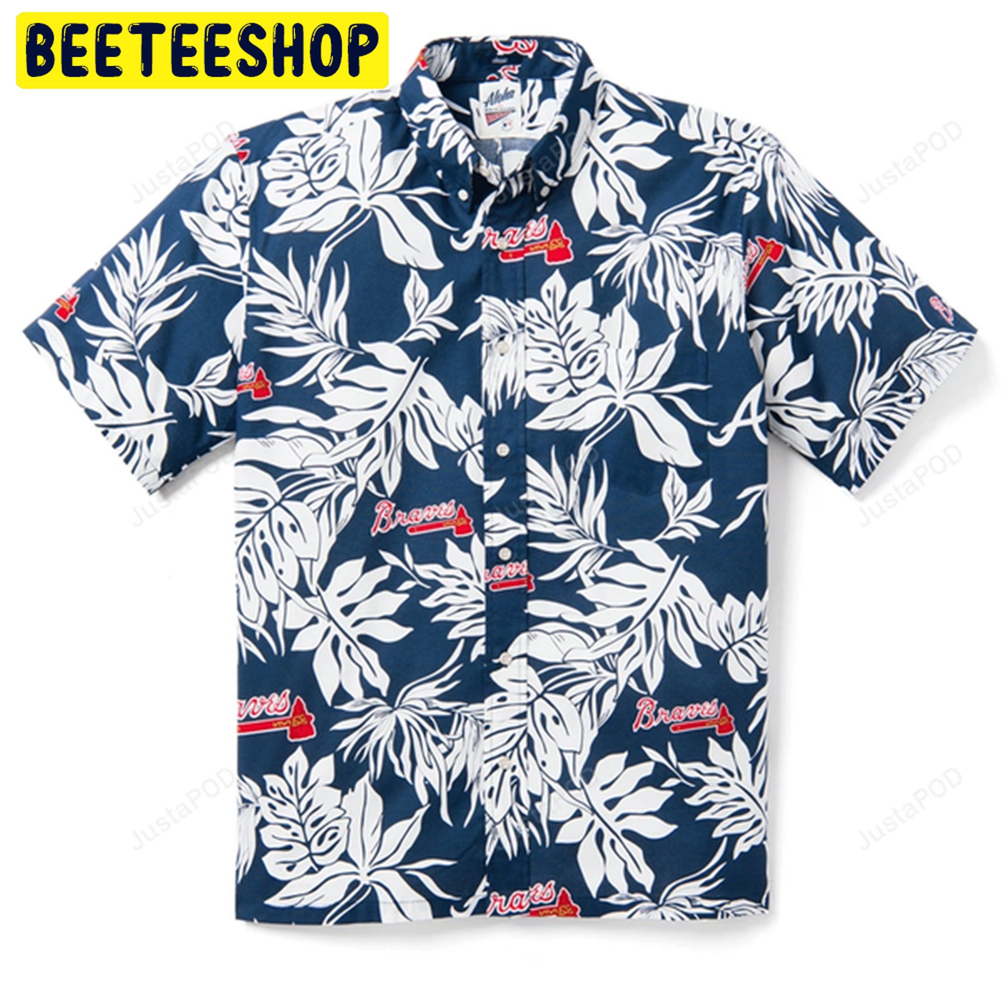 Atlanta Braves Logo Aloha Trending Hawaiian Shirt