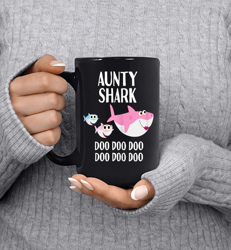 Aunty Shark Doo Doo Aunty Shark For Aunt Auntie Mug