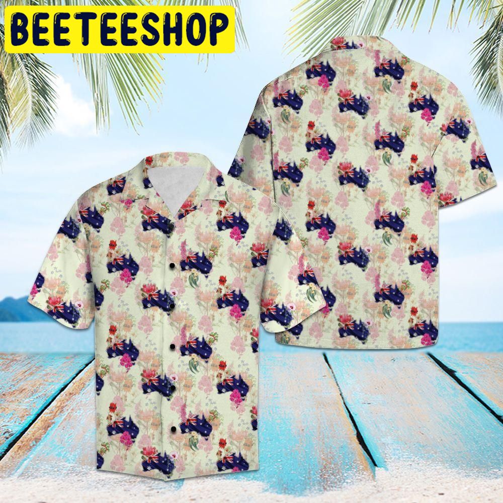 Australia Floral Hawaiian Shirt - Beeteeshop