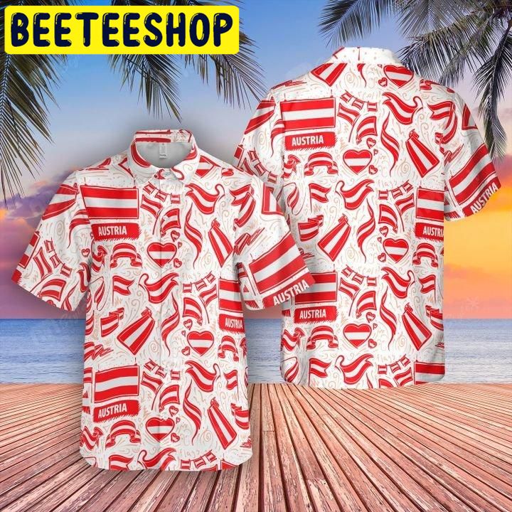 Austria Flag Hawaiian Shirt