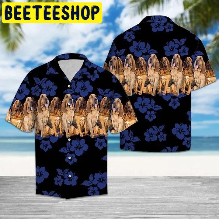 Awesome Bloodhound Hawaiian Shirt