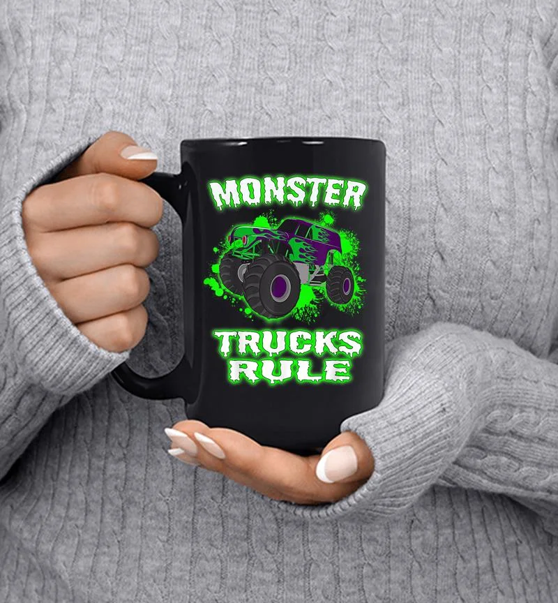 Awesome Monster Trucks Rule For Adults Youth And Toddlers Mug