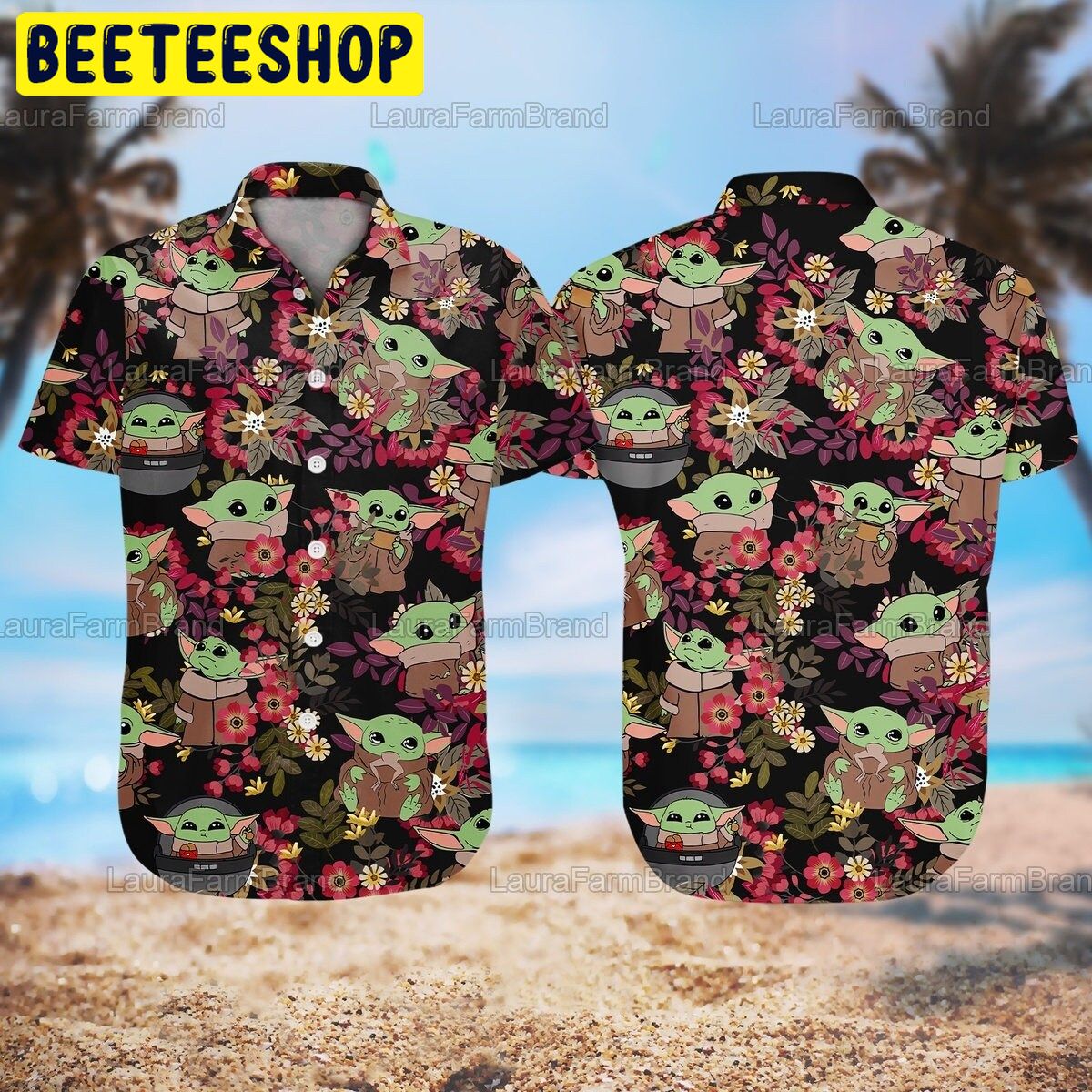 Baby Yoda Beach Trending Hawaiian Shirt