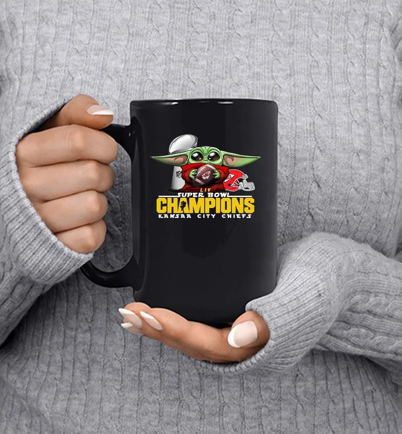 Baby Yoda Super Bowl Liv Champions Kansas City Chiefs Mug