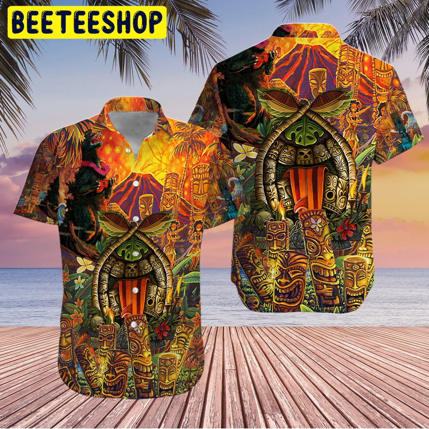 Back Wakaka Aloha Tiki Trending Hawaiian Shirt