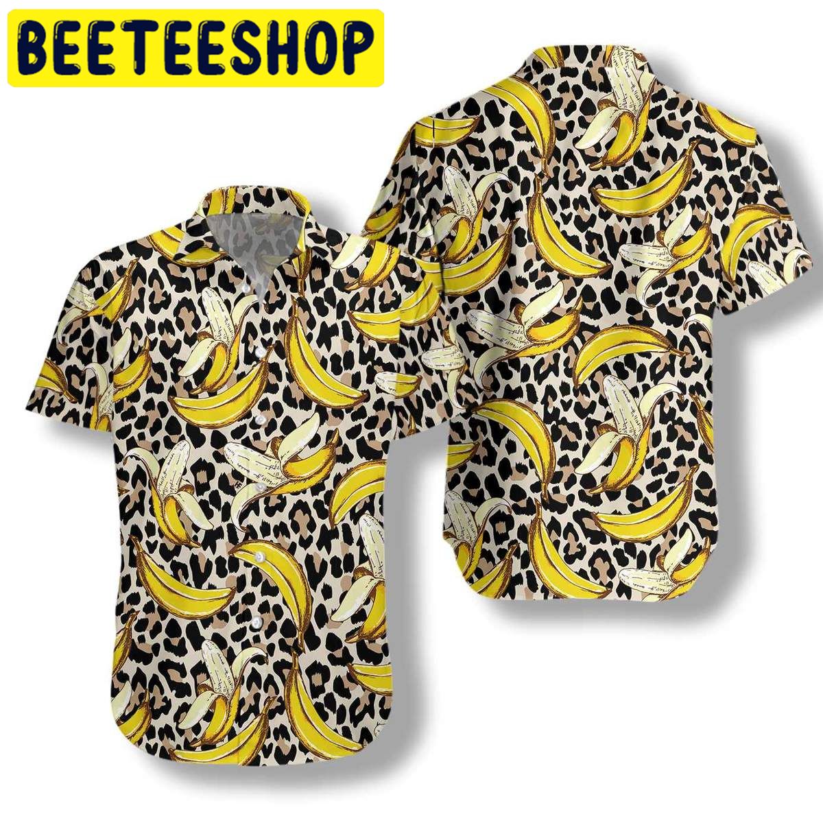 Banana On Leopard Pattern Hawaiian Shirt