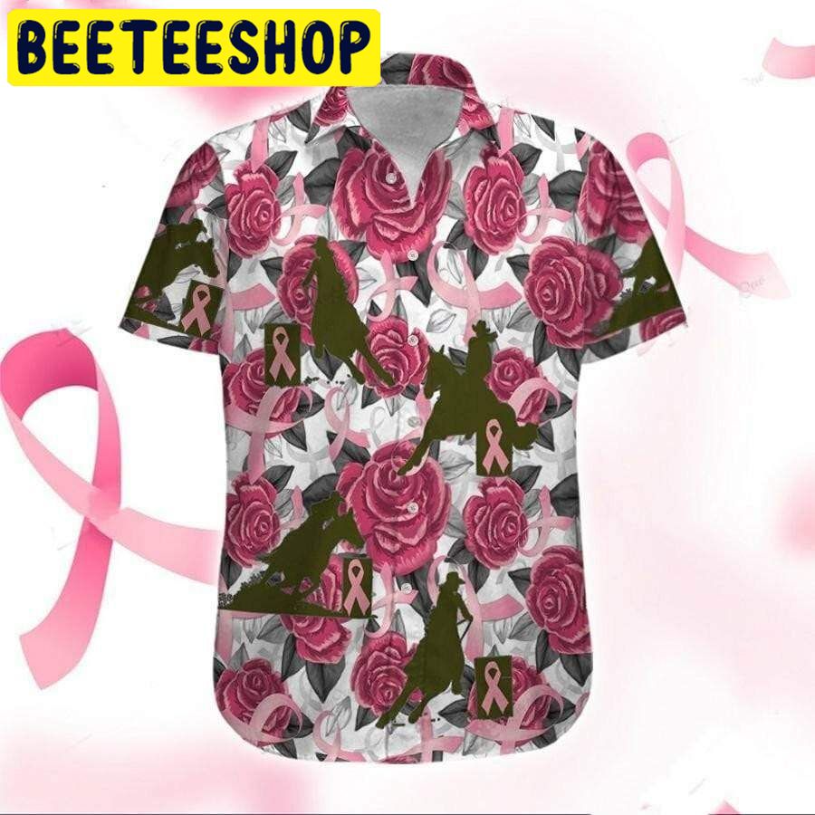 Barrel Racing Breast Cancer Awareness Hawaiian Shirt