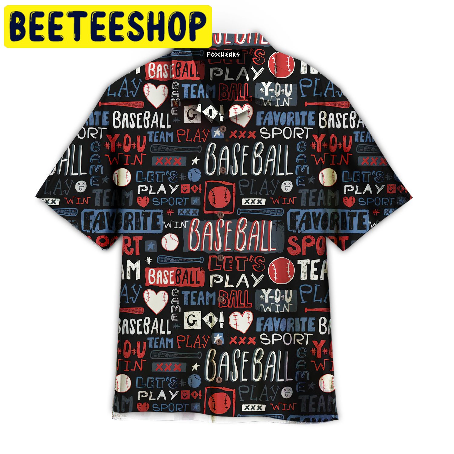 Baseball Lets Play Hawaiian Shirt