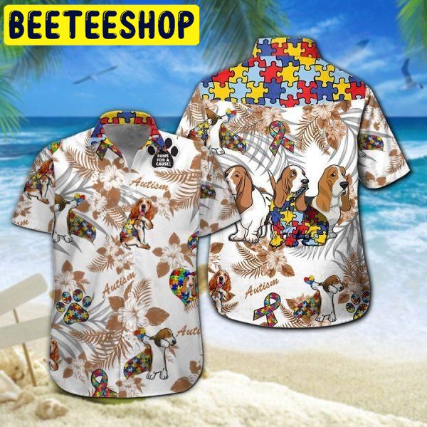 Basset Hound Autism Hawaiian Shirt