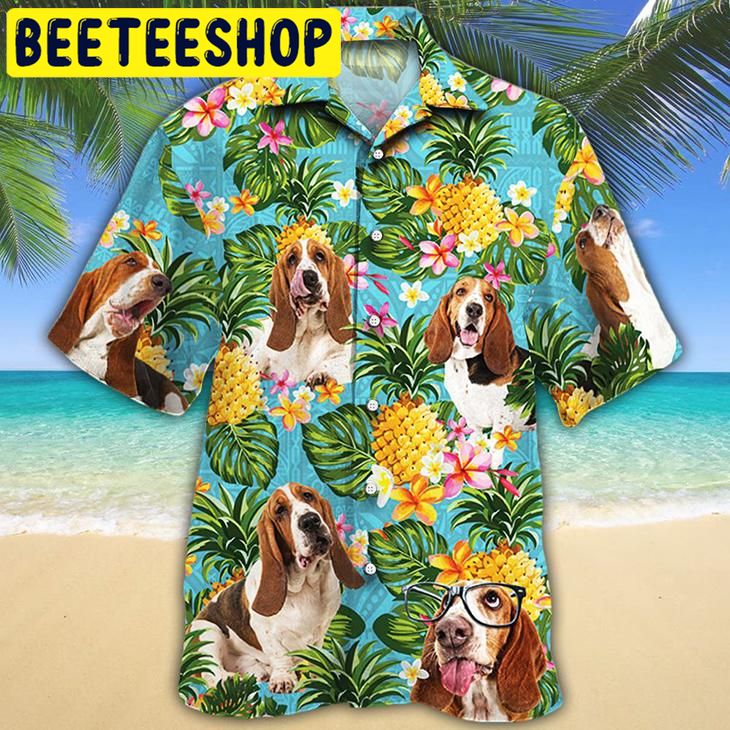 Basset Hound Dog Pineapple Hawaiian Shirt - Beeteeshop