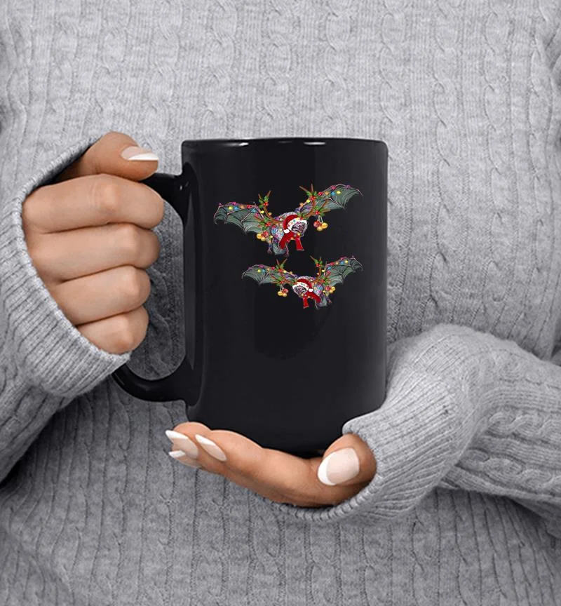 Bats Santa Christmas Mug