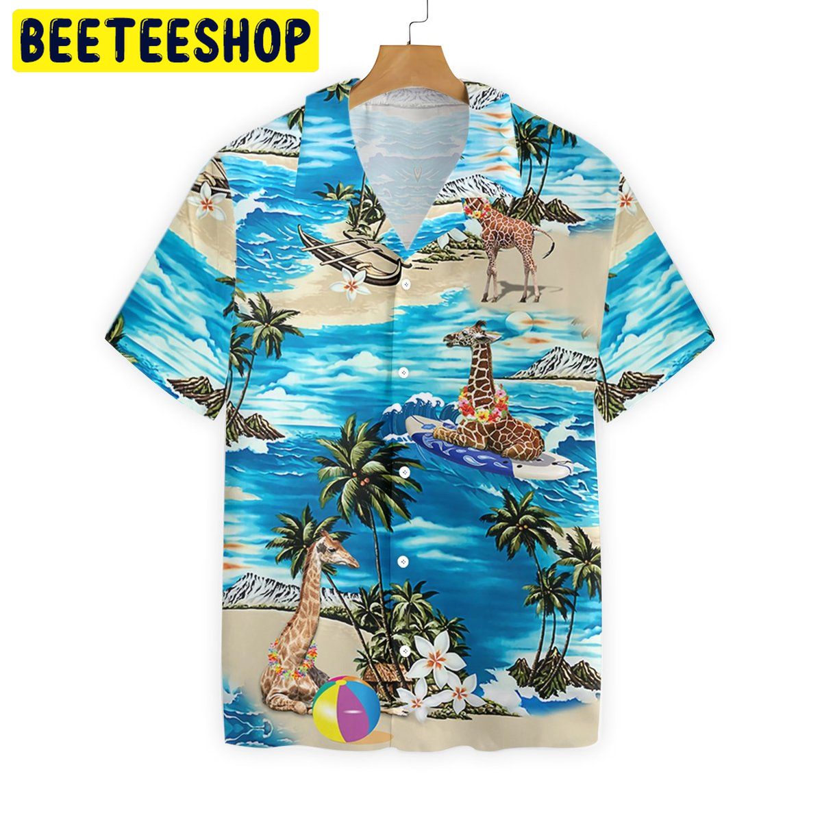 Beach Hawaii Giraffe Trending Hawaiian Shirt