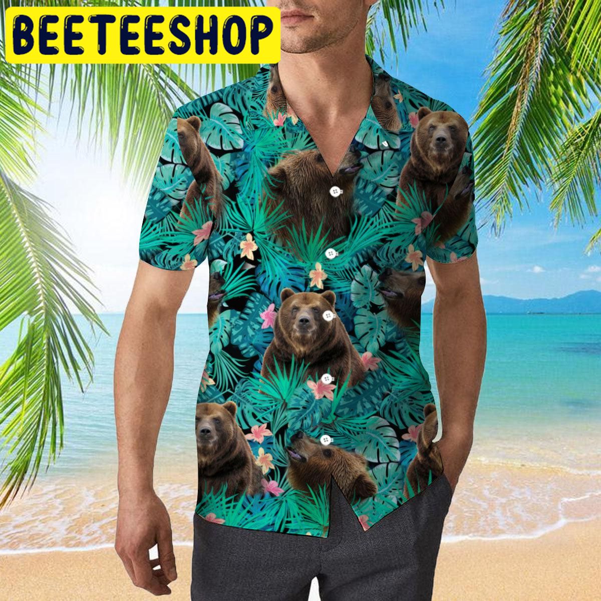 Bear Tropical Hawaiian Shirt