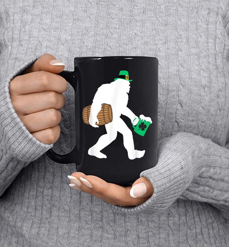 Bigfoot St Patricks Day Sasquatch Party Funny Mug