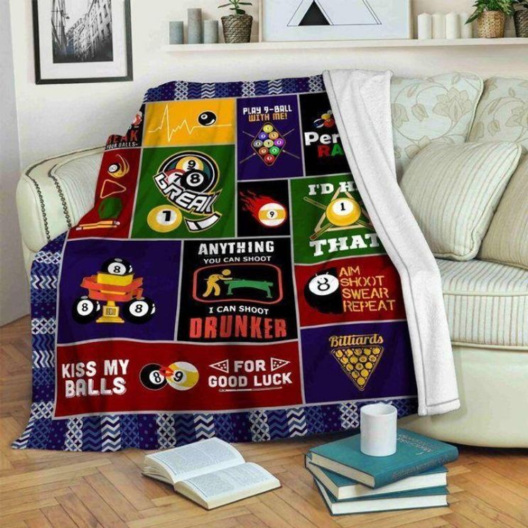 Billiard Lovers Comfy Sofa Throw Blanket