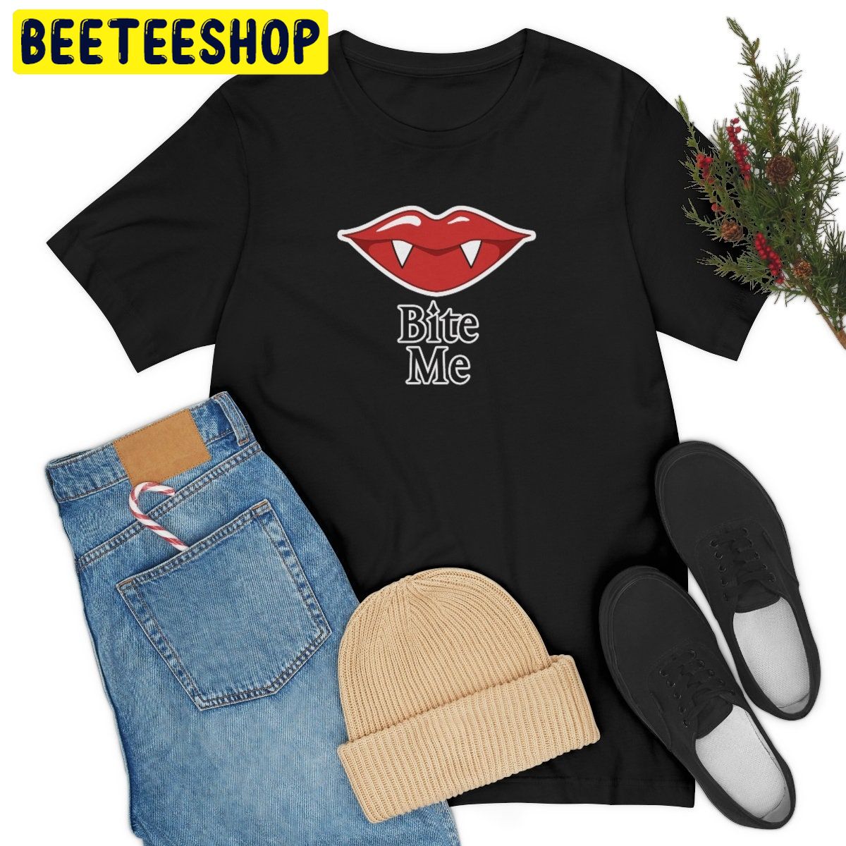 Bite Me Vampire Halloween Trending Unisex Shirt