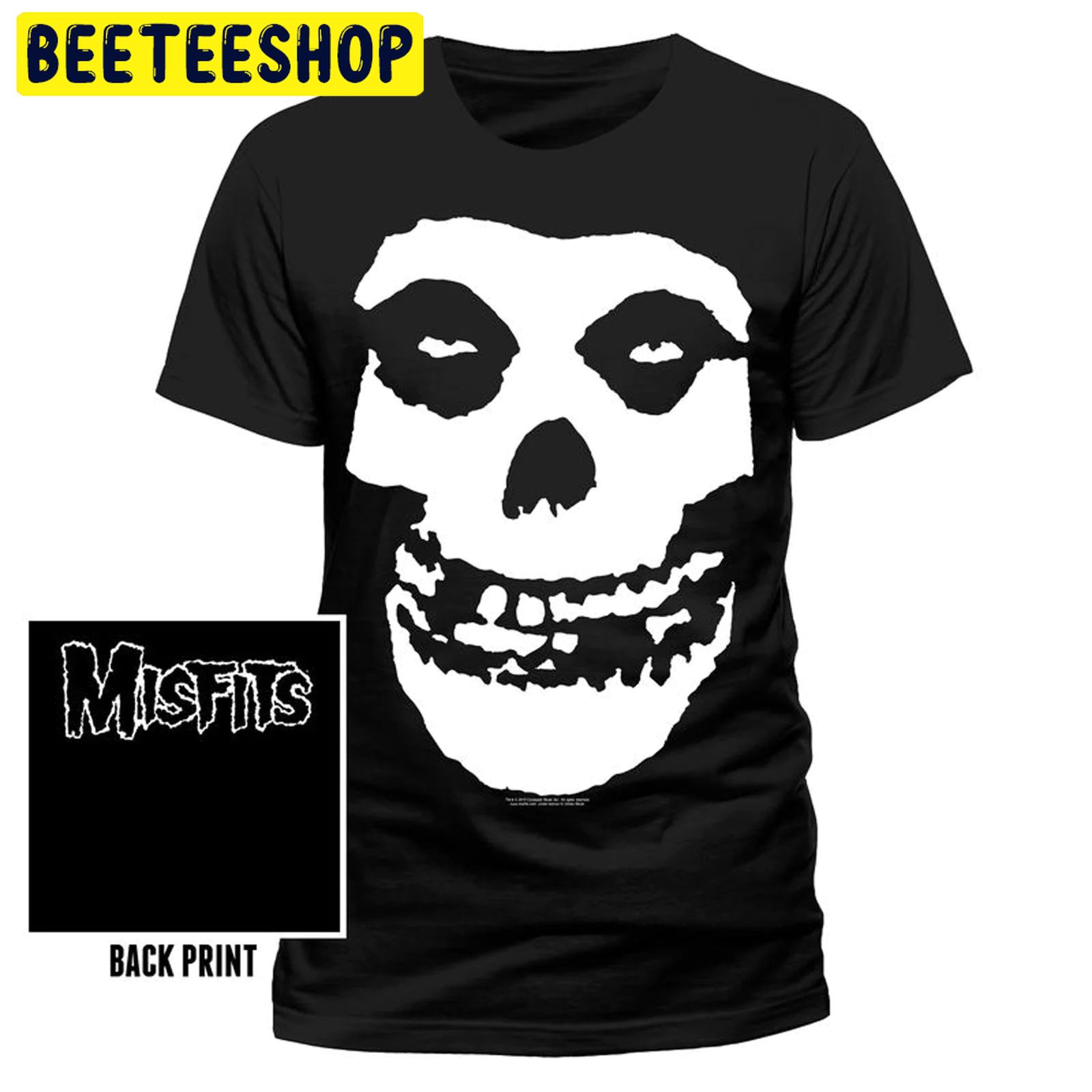 Black Misfits Skull Logo Punk Rock Heavy Metal Trending Unisex Shirt Beeteeshop 