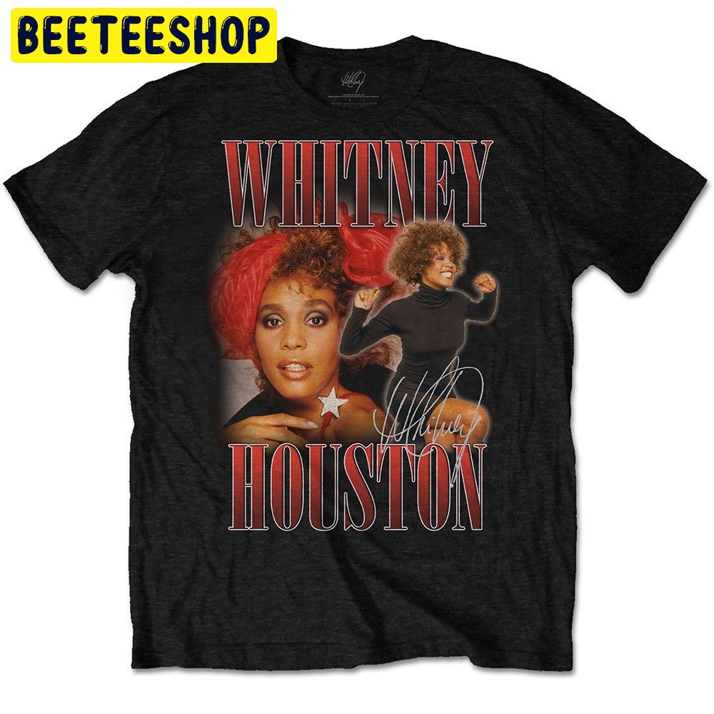 Black Whitney Houston 90s Homage Trending Unisex Shirt