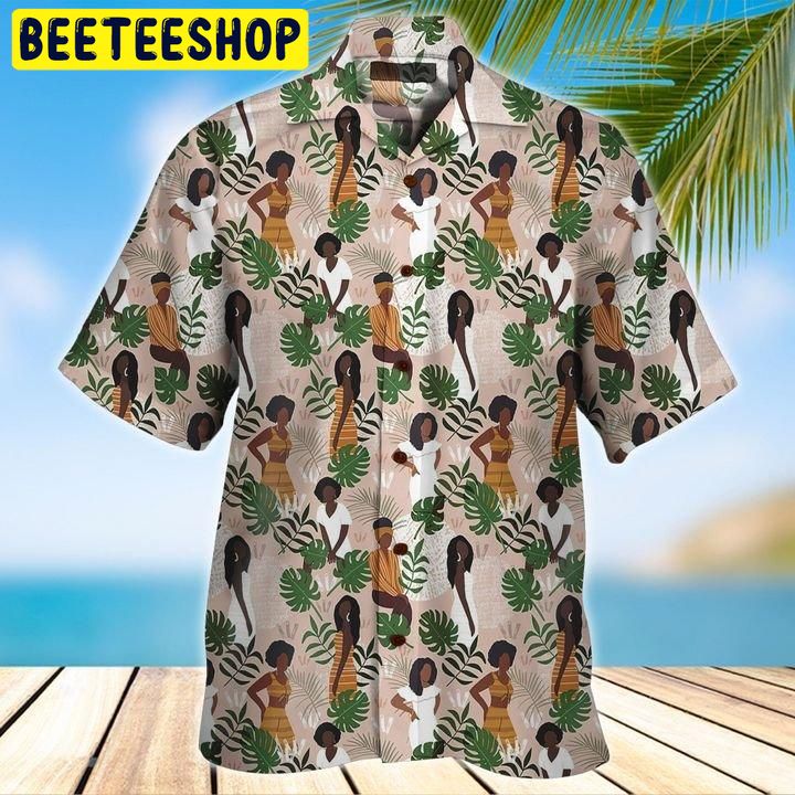 Black Women 3D All Over Printed Trending Hawaiian Shirt And Short