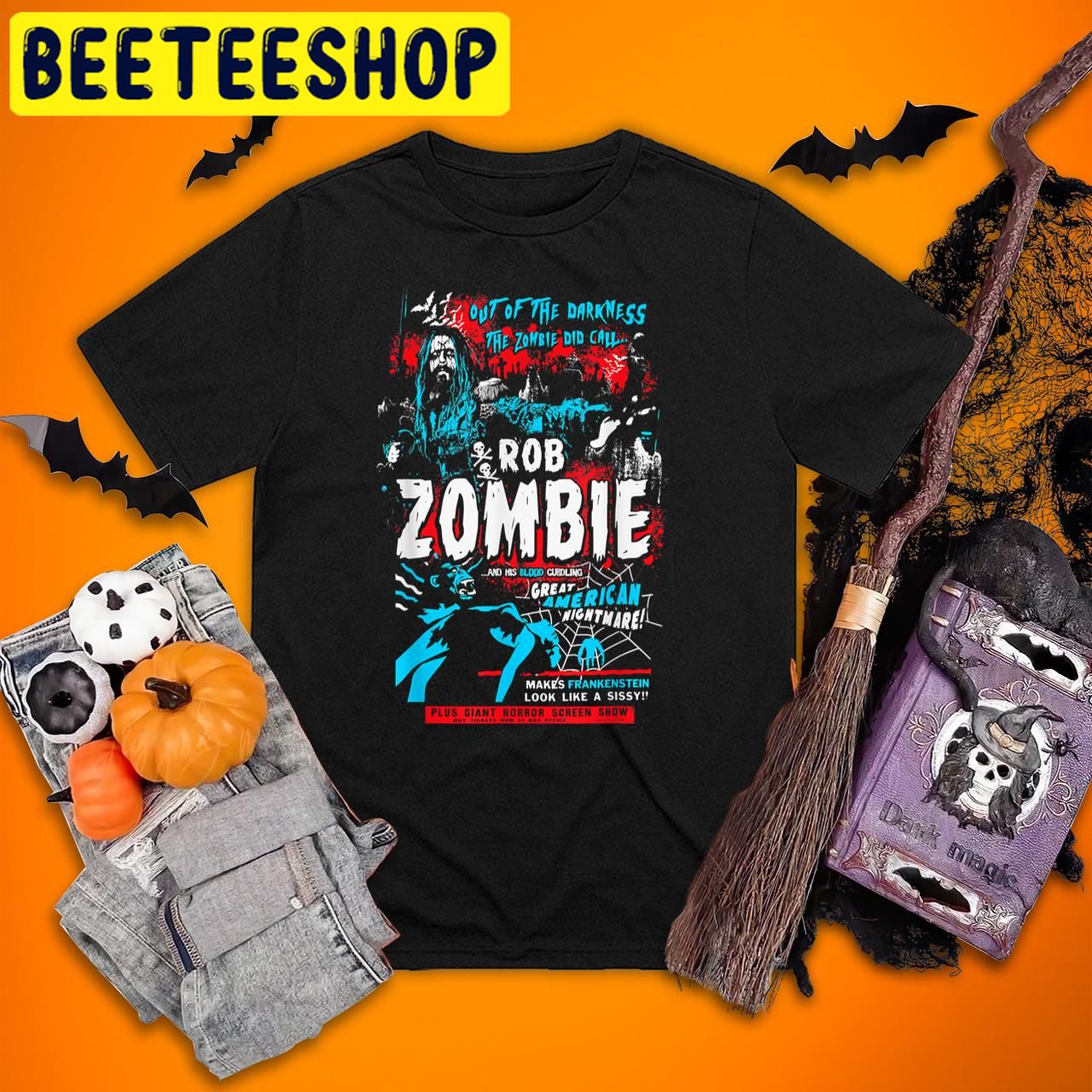 Blue Rob Zombie Animals Call Music Vintage Retro Rob Zombie Halloween Trending Unisex T-Shirt