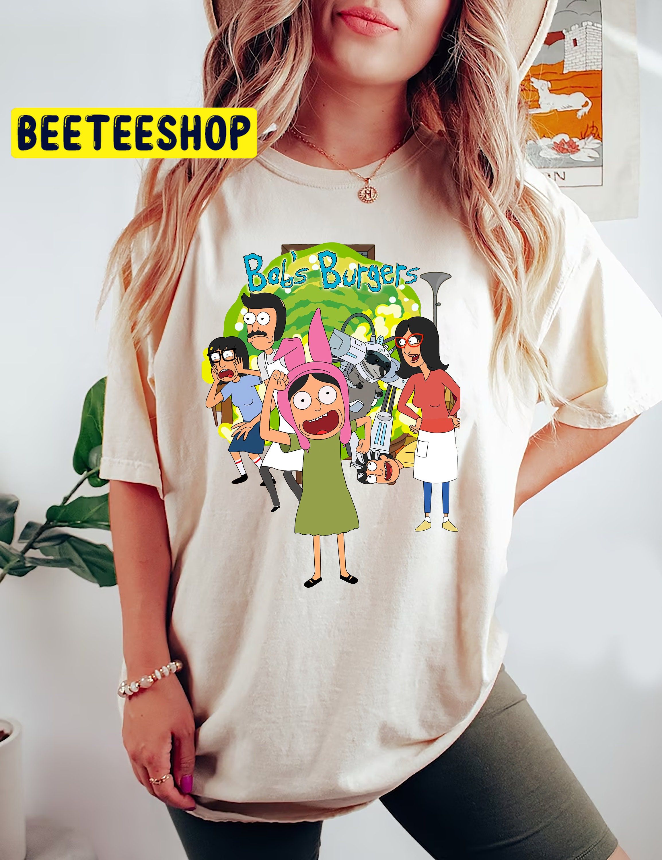 Bob’s Burgers Belcher Hero Pose Group Halloween Rick And Morty Style  Trending Unisex Shirt